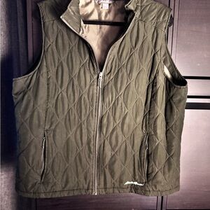 Eddie Bauer Dark Green Quilted Vest